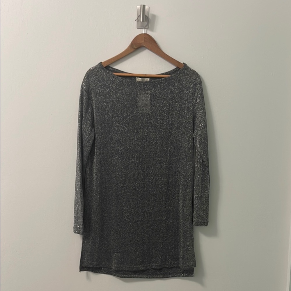 Sheer Sparkly Black Long Sleeve Top/Dress